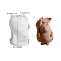 Cute squirrel silicone mold for DIY crafts with precise height and width dimensions - Leaf-holding Squirrel