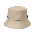 Khaki Outdoor Anglerhut mit atmungsaktiven Löchern und schwarzer Sport-Kordel zum Zuziehen - Khaki