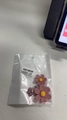 Three-piece set of mini purple daisy flower fridge magnets in transparent packaging - Set of 3 / As Pictured Flower
