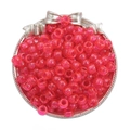 100 Pièces/Paquet (9x6mm) / Rose rouge pailleté