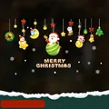 Christmas window stickers set with Santa, reindeer and snowman, 114cm x 65cm layout - XL6114 Christmas Posing Santa