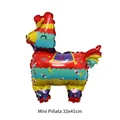 Mini Pinata foil balloon featuring colorful stripes and candy patterns, 33x41cm size - Mini Piñata 33x41cm