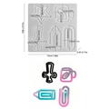 Stampo in silicone per segnalibri in resina a forma di stella con misure precise - Segnalibro a Graffetta Irregolare 001 / 19x19cm
