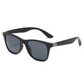 Classic black Wayfarer-style polarized sunglasses with durable plastic frame and metal hinges - All Black (Polarized)