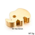 Colgante elefante dorado de acero inoxidable con tamaño 15x10mm y peso 3g - Estilo Básico Elefante Dorado (KLJ5555-Z)