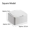 White square pop-up storage box for cotton pads with dimensions 10.5x9x5cm - Square Single Grid