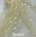 Robe de cocktail abricot avec paillettes en forme de cœur sur tissu en tulle léger - Taille US 2 (S) / Abricot