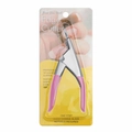 Coupe-ongles rose en forme de U pour faux ongles en acrylique avec lame inoxydable - Rose