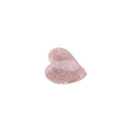 Sparkly pink acetate heart mini hair claw clip for girls with a jelly finish - Fine Glitter Pink 3cm