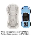 Siliconen autovorm voor fondant met 3D sedanvorm voor DIY bakken en decoreren - 1# Racewagen / Grijs