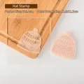 Knitted hat design acrylic fondant stamp cookie mold with 6x6.4cm pattern size - Christmas Hat - Stamp