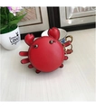Porte-monnaie crabe rouge en cuir PU grainé avec crochet et anneau doré pour sac à main - Rouge Petit