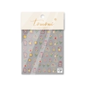 Detail view of 3D embossed nail art stickers featuring cute blue bunnies and tulips - to551 Cute Bunny Tulip Relief