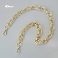 Detailed view of a 65cm light gold thick metal chain with secure lobster clasps - Split Ring / 65cm