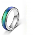 Detail of color-changing mood ring with chart showing emotional states for various colors - US 6 / Color Changing