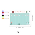 Detail of S-size acrylic weekly planner with 6 colorful magnetic dry erase pens - TYU091 Small Alpaca (With 6 Pens)