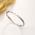 Silver finish 18K plated titanium honeycomb bracelet with cubic zirconia accents - Silver