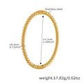 Spécifications de taille détaillées du bracelet à perles en acier doré 18 carats - Style de Perle Ronde Polie (Z138) / Or