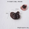 Realistic brown wood ear mushroom model keychain variant with 3.5cm x 3cm dimensions - Small Wood Ear - Model (No Buckle)