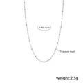 Chique zilveren titanium stalen kralenketting halsketting 40+5cm lengte strak design - Staalkleurige Kruis Kralenketting