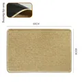 Natural sisal rug 60x40cm with non-slip backing for entryway and kitchen home use - 60*40cm / Rectangle / Natural Sisal / Overlocked with Non-slip Backing