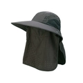 Macro detail of breathable laser-cut vents and mesh on the grey sun protection hat - M (56-58cm) / Dark Gray