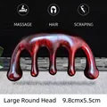 Sandelholz-Massagekamm mit 5 Zähnen für Kopfhautmassage und Haarentspannung. - Massagekamm Mit Kugelkopf Aus Rosenholz