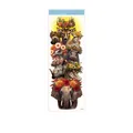 Waterproof temporary full arm tattoo sticker with colorful stacked zoo animal illustrations - WD-059/Garland Wild Animal Group