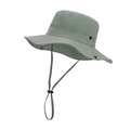 Outdoor sun hat in grey-green with adjustable windproof rope and wide brim design - Green Gray (9255)