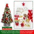 Christmas tree decoration set for 120cm trees with red and gold ornaments, 57 pieces - 1.2m Accessory Kit (Type B) / Snowflake Deer Gold Coffee