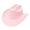 Chapeau de cowboy classique en feutre de laine rose clair avec larges bords - M(56-58cm) / Rose