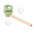 Classic light green wooden floating blow ball game for sensory training and motor skills - Macaron Green