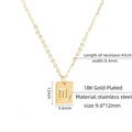 Dettagli della collana Scorpione in acciaio inossidabile placcato oro 18K con misure - Scorpione / Oro