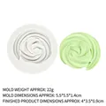Molde de silicona blanca para decoración de tartas de merengue y chocolate 5,5x5,5cm - 2 Proteína Grande / Gris