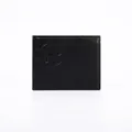 Portafoglio uomo in pelle nera bifold con trama litchi e logo M in rilievo - Serie 5301 / 005 Nero