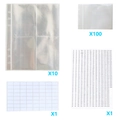 Kit Organizador Diamond Painting 5D con 10 Fundas, 100 Bolsas y Tabla de DMC - Páginas interiores + Bolsas de cierre hermético + Pegatinas