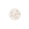 White round silicone mold with three reindeer patterns for DIY Christmas baking and fondant - Style 5 / Gray