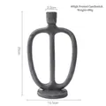 Nordic matte black hollow egg-shaped candle holder with elegant minimalist design - Vintage Matte Candlestick - Tall