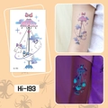 Glow-in-the-dark Halloween tattoo stickers with blue carousel and ghost motifs - Hi-193 Ghost Carousel