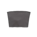 Women's dark grey ribbed knit crop top featuring a strapless tube design on white background - Gray / S
