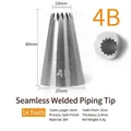 304 stainless steel piping tip model 4B with 14-teeth star design and seamless welding - 4B (14-Teeth)