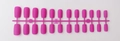 Rose red long square matte press-on nail set with 24 pieces on a display strip - Matte Rose Red
