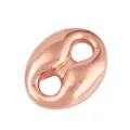 DIY jewelry connector pig nose charm in rose gold polished finish for bracelets - Pig Nose Link / Rose Gold