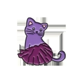 Lila Kleid Sitzende Katze Stil (QHXZ402)