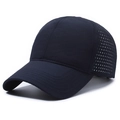 Casquette de baseball bleu marine à séchage rapide avec panneaux latéraux perforés au laser - Réglable / Bleu Marine