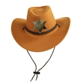 One Size (58cm) Tan with Brown Rope