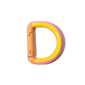 Dreifarbiger D-Ring Federverschluss in Orange Gelb und Rosa für DIY-Taschenzubehör - Orange