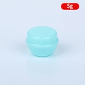 Light blue 5g mushroom shaped cream jar for travel cosmetic packaging with screw cap - Ice Green