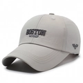 Casquette de baseball grise séchage rapide avec broderie BOSTON 1630 et logo - Réglable / Gris clair