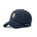 Berretto da baseball invernale da uomo blu navy con fodera in pile e paraorecchie - Blu navy